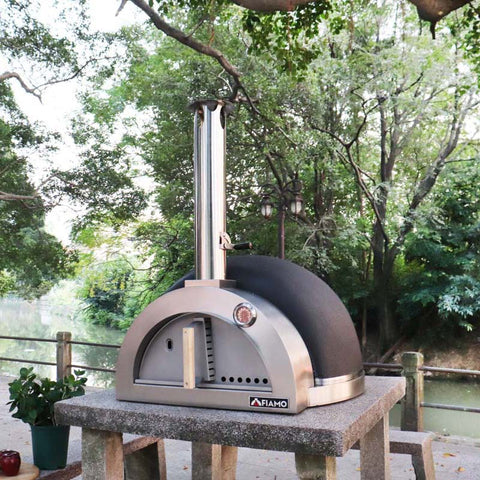 Fiamo Tabletop Version 800mm Diameters Wood Fired Clay Pizza Oven