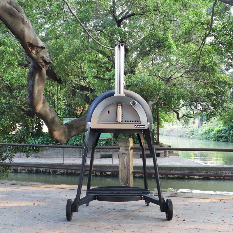 Fiamo Mobile Version 800mm Diameters Wood Fried Clay Pizza Oven