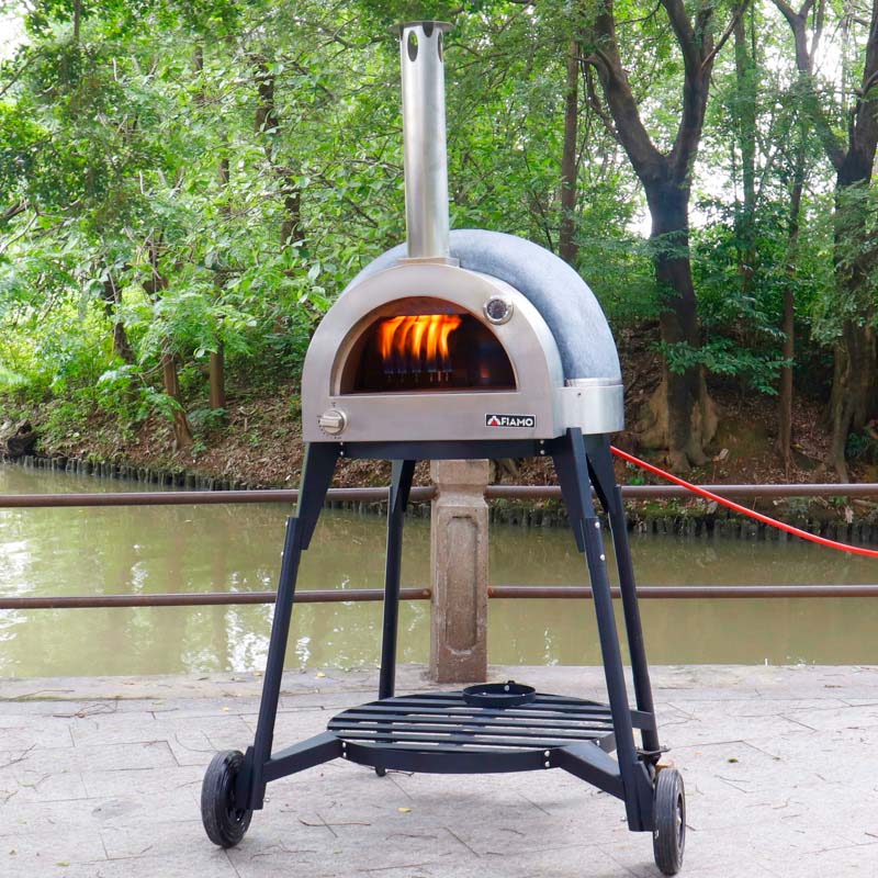 Fiamo Mobile Version 800mm Diameters Gas Clay Pizza Oven