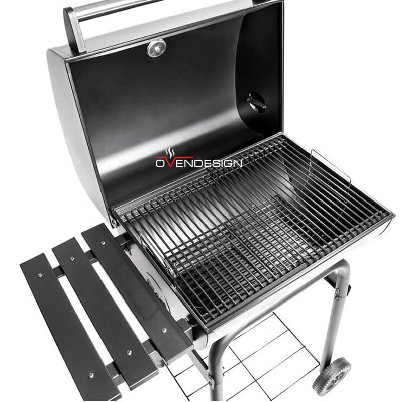 Camping Trolley Charcoal Barbeque Smoker Outdoor BBQ Grill