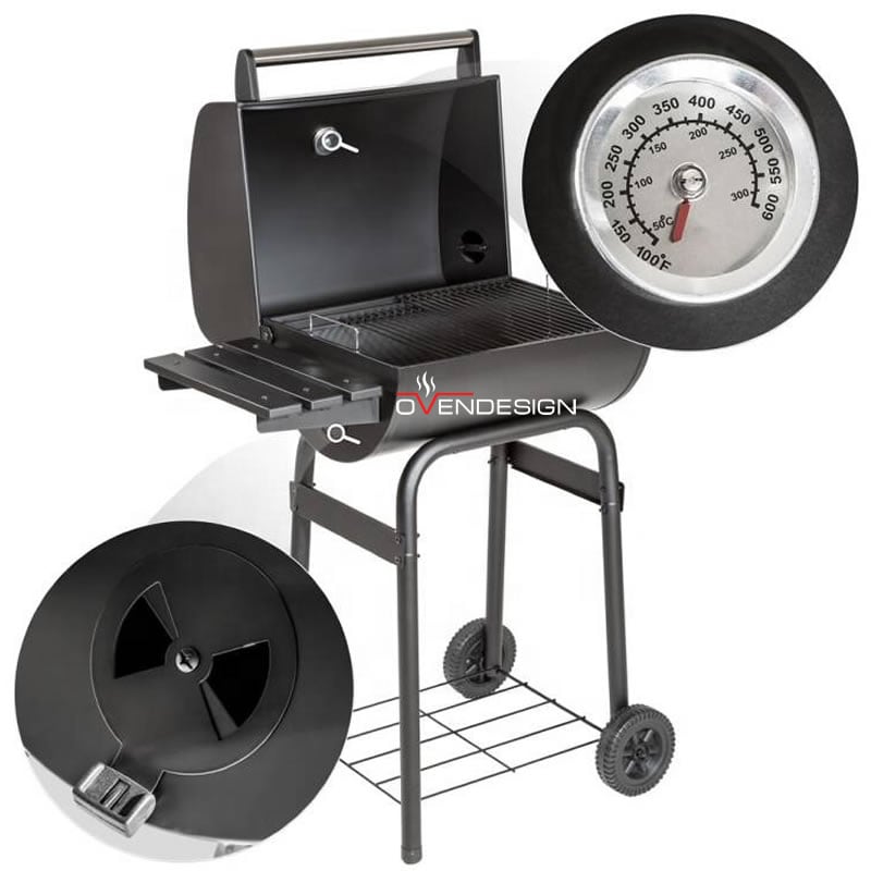 Camping Trolley Charcoal Barbeque Smoker Outdoor BBQ Grill 2 Camping Trolley Charcoal Barbeque Smoker Outdoor BBQ Grill
