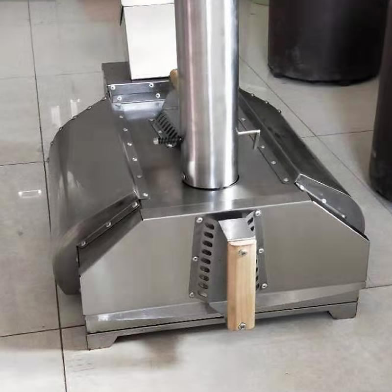 Portable Wood-Fired Outdoor Pizza Oven Rear Heating
