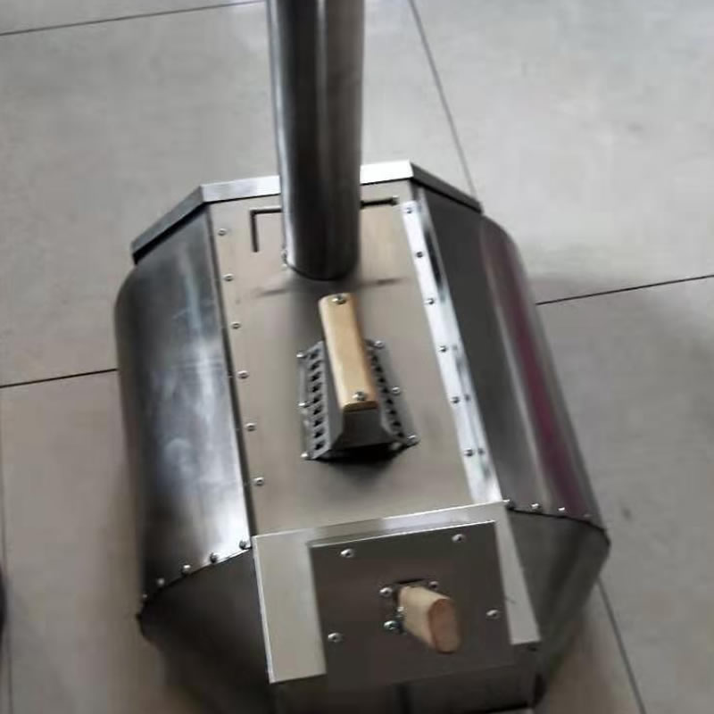 Portable Wood-Fired Outdoor Pizza Oven Rear Heating