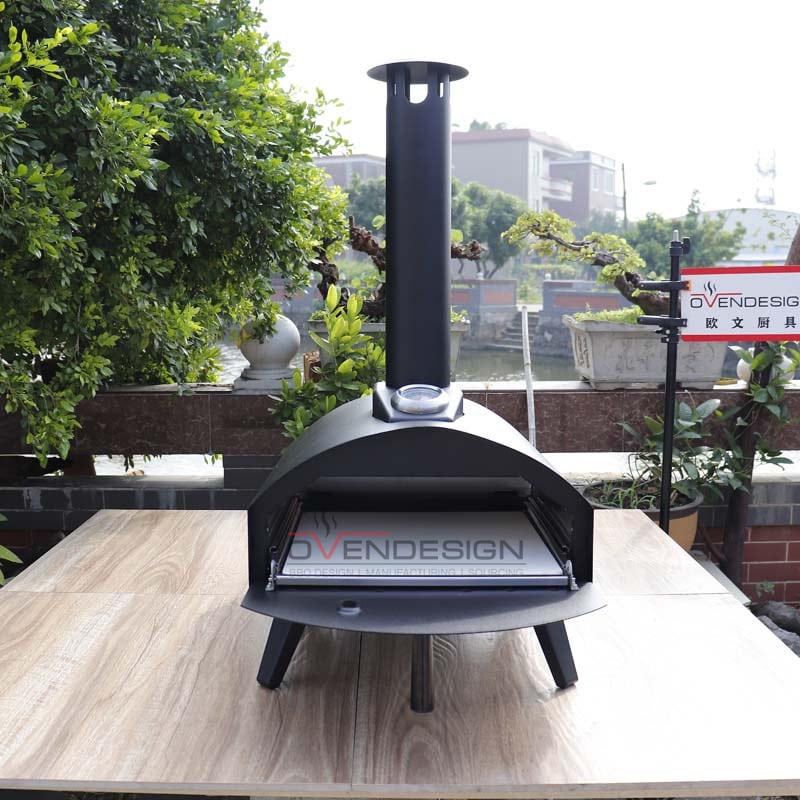 Latest Design Drawer Type Black Spray Process Outdoor Gas Pizza Oven