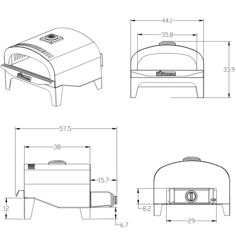 Gas Outdoor Pizza Oven, Perfect For Outside Cooking