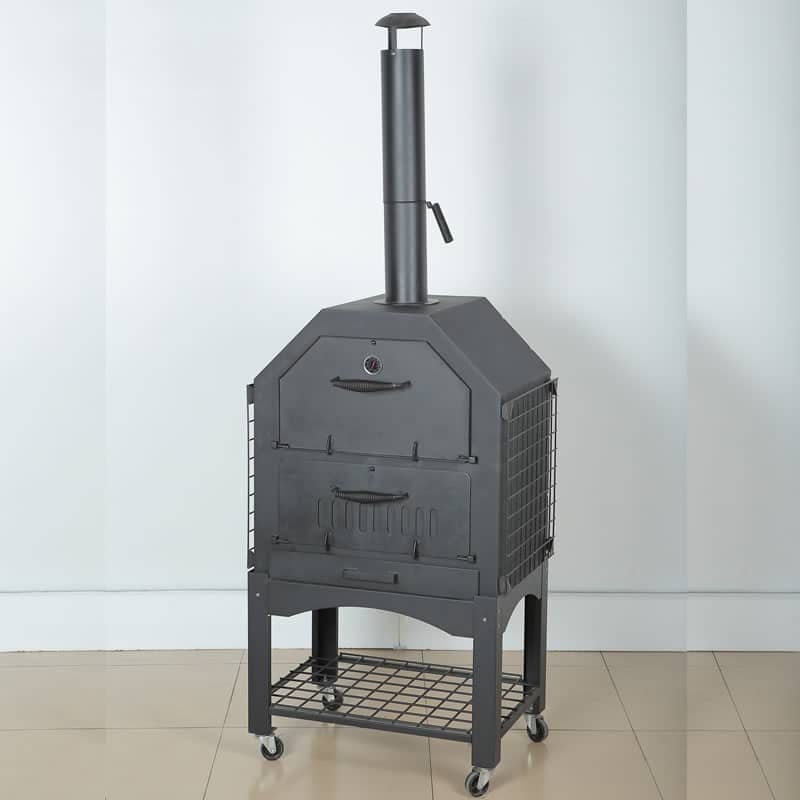 Outdoor Pizza Oven，Wood Fired Double Door Pizza Oven