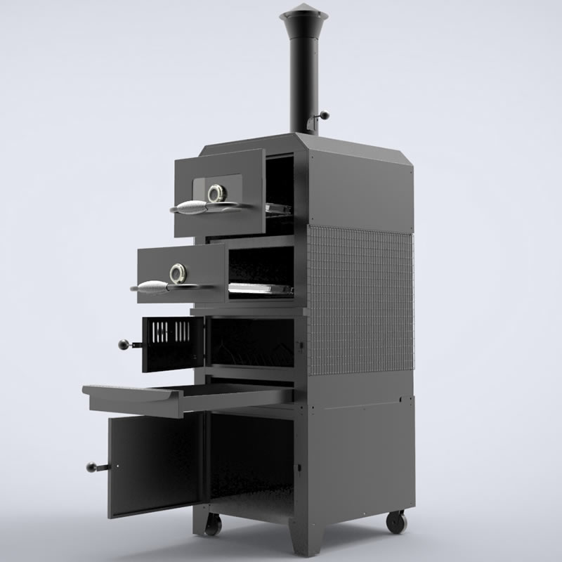 Large capacity double-layer Vertical BBQ Grill