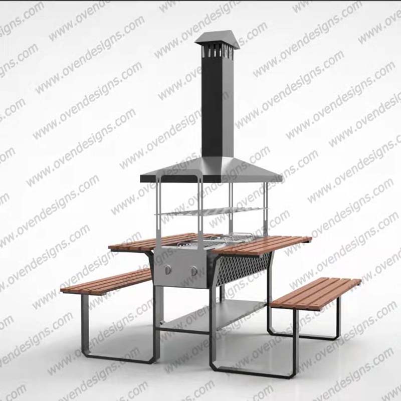 Combined Type Infrared Gas Oven BBQ Grill With Table And Chair Combined Type Infrared Gas Oven BBQ Grill With Table And Chair