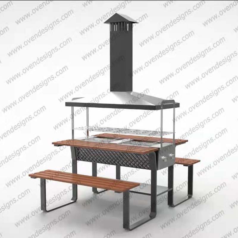 Combined Type Infrared Gas Oven BBQ Grill With Table And Chair Combined Type Infrared Gas Oven BBQ Grill With Table And Chair