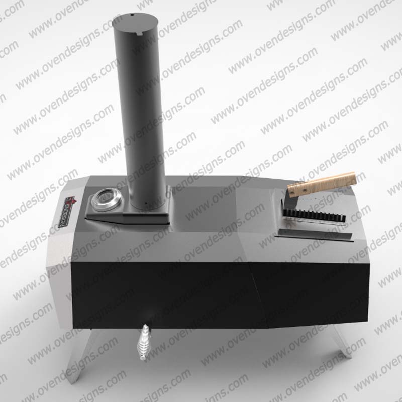 Crab Horn Shape Manually Rotate Wood-fire Pizza Oven With Blower CRAB-WR-PB-1 (3) Crab Horn Shape Manually Rotate Wo