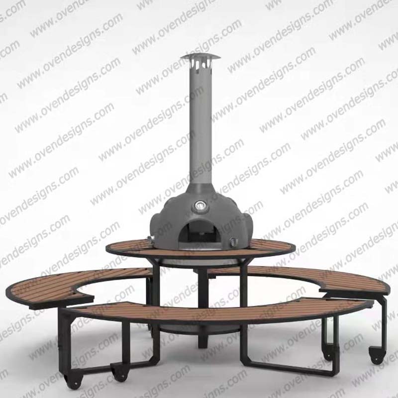 Combined Type Infrared Gas Clay Oven With Table And Chair Combined Type Infrared Gas Clay Oven With Table And Chair