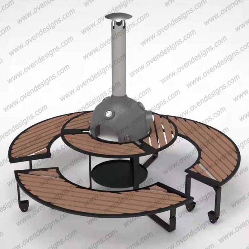 Combined Type Infrared Gas Clay Oven With Table And Chair Combined Type Infrared Gas Clay Oven With Table And Chair