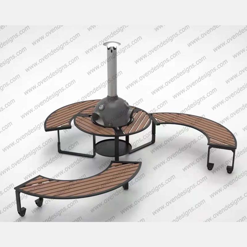 Combined Type Infrared Gas Clay Oven With Table And Chair Combined Type Infrared Gas Clay Oven With Table And Chair