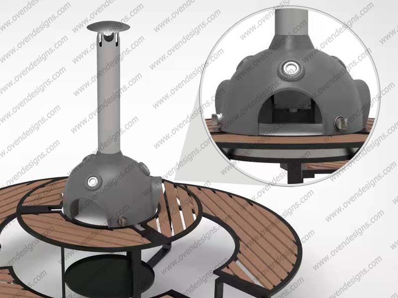 Combined Type Infrared Gas Clay Oven With Table And Chair Combined Type Infrared Gas Clay Oven With Table And Chair