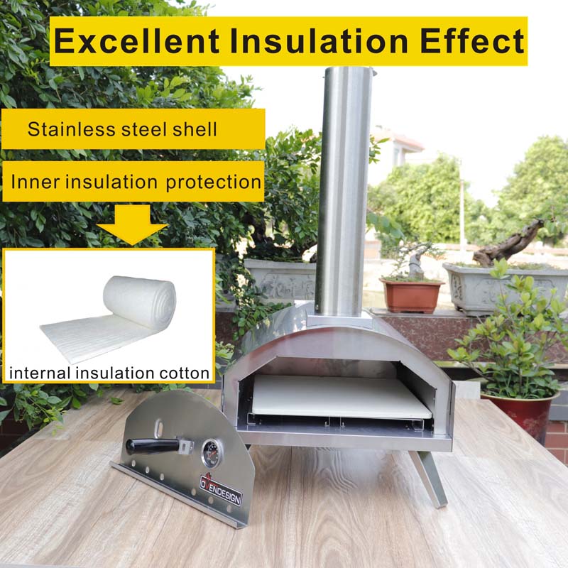Portable Wood-fire Outdoor Pizza Oven QQW-1-S (8)