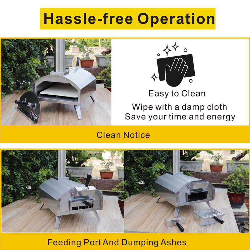 Portable Wood-fire Outdoor Pizza Oven QQW-1-S (9)