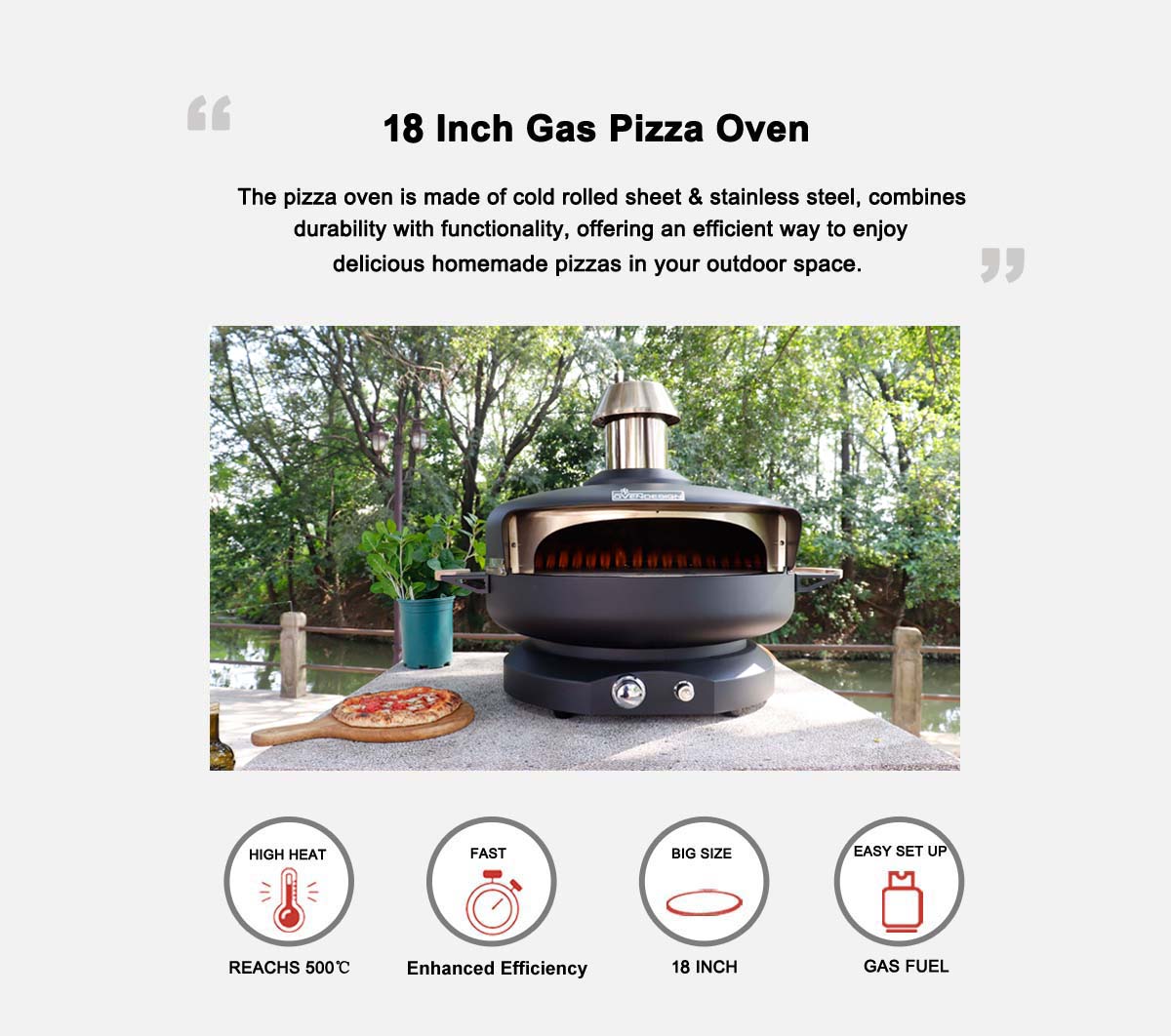 Cubs Cap Pizza Oven CC18G (2)