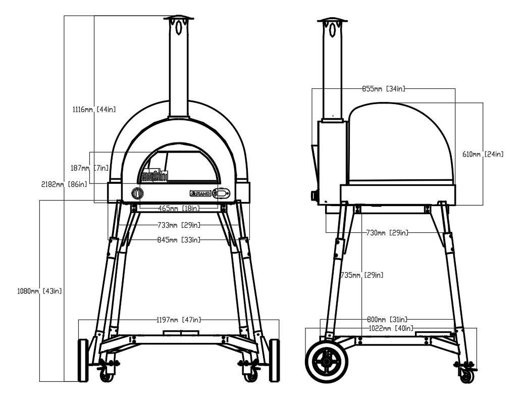 FIAMO Clay Pizza Oven CLAY-G-800-1-B1(E) FIAMO Clay Pizza Oven CLAY-G-800-1-B1(E)