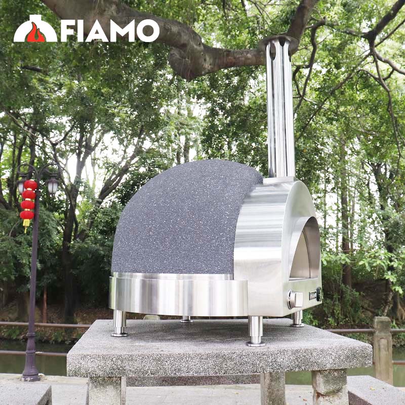FIAMO MAXI Tabletop Version Gas Clay Pizza Oven Dome Oven With Electronic Thermometer - Image 6