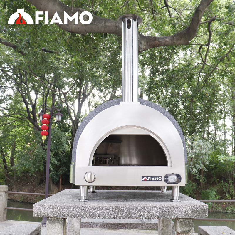 FIAMO MAXI Tabletop Version Gas Clay Pizza Oven Dome Oven With Electronic Thermometer - Image 7