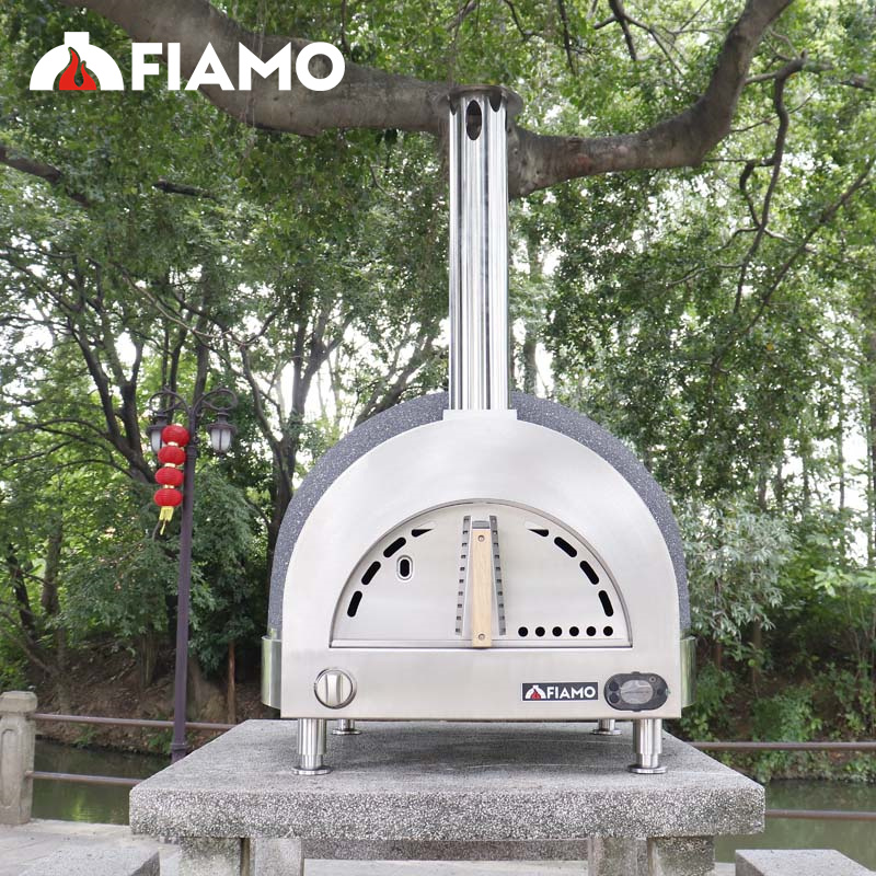 FIAMO MAXI Tabletop Version Gas Clay Pizza Oven Dome Oven With Electronic Thermometer - Image 9