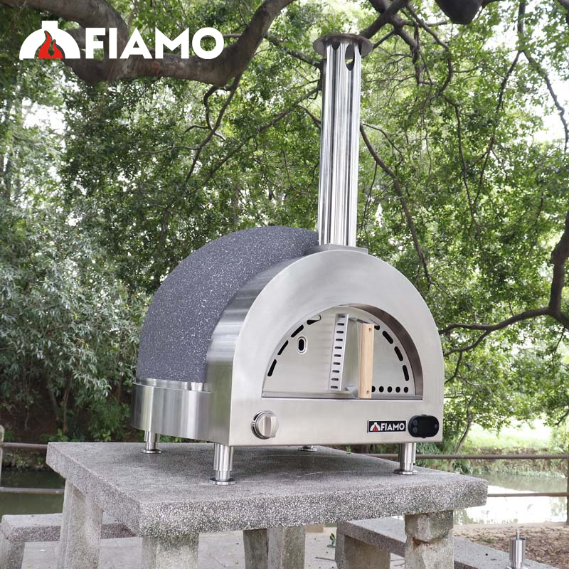 FIAMO MAXI Tabletop Version Gas Clay Pizza Oven Dome Oven With Electronic Thermometer - Image 10