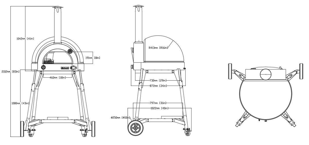 FIAMO Gas Clay Pizza Oven FIAMO Gas Clay Pizza Oven