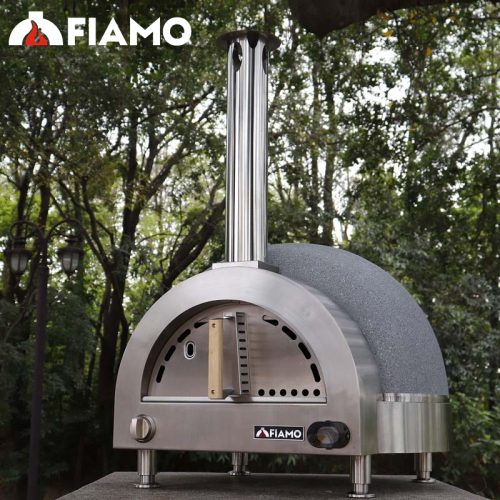 FIAMO MAXI Tabletop Version Gas Clay Pizza Oven Dome Oven With Electronic Thermometer